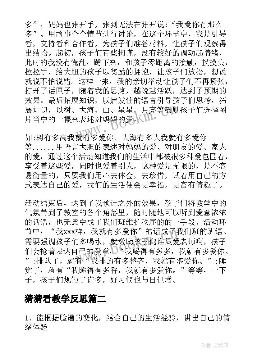 2023年猜猜看教学反思(实用5篇)