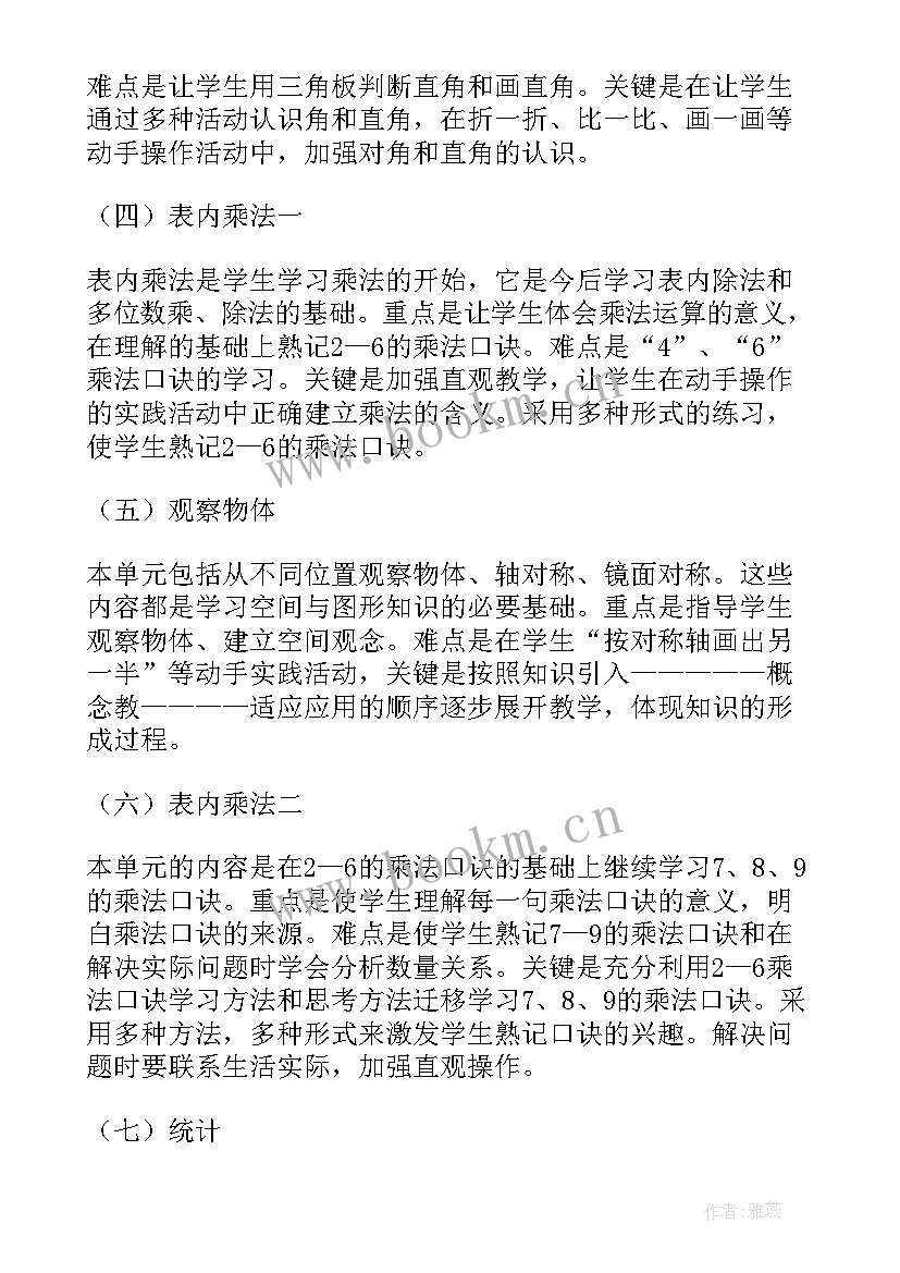 最新冀教版三年级数学教学计划表(汇总9篇)