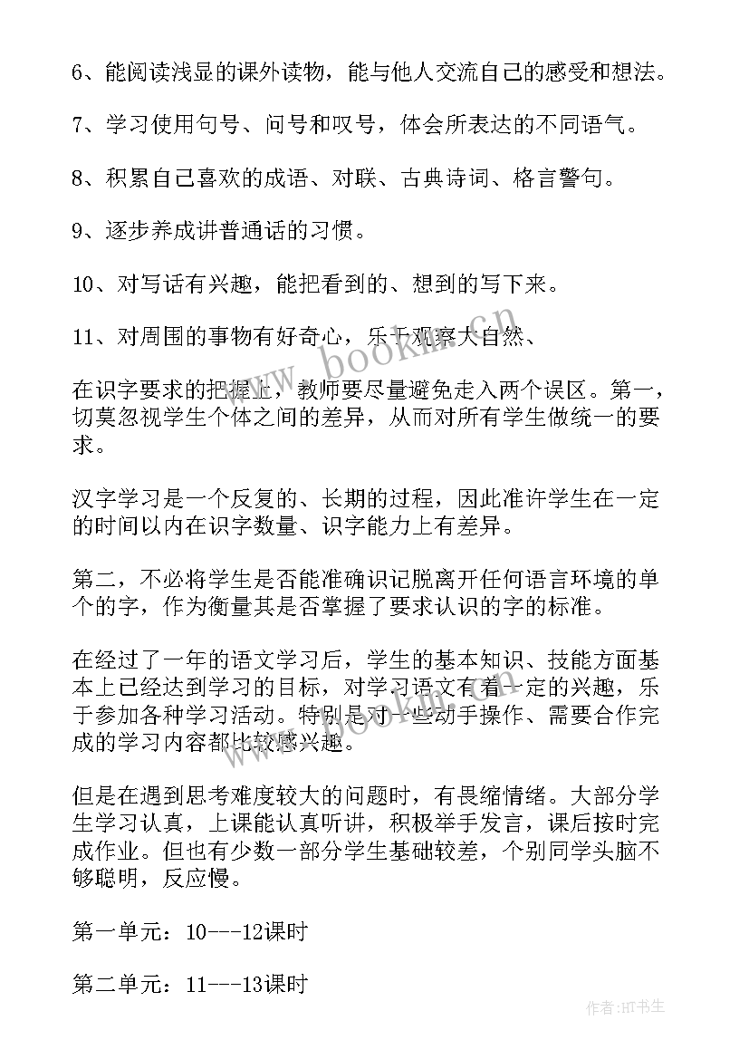 2023年小学二年级部编版语文教学计划(优秀5篇)