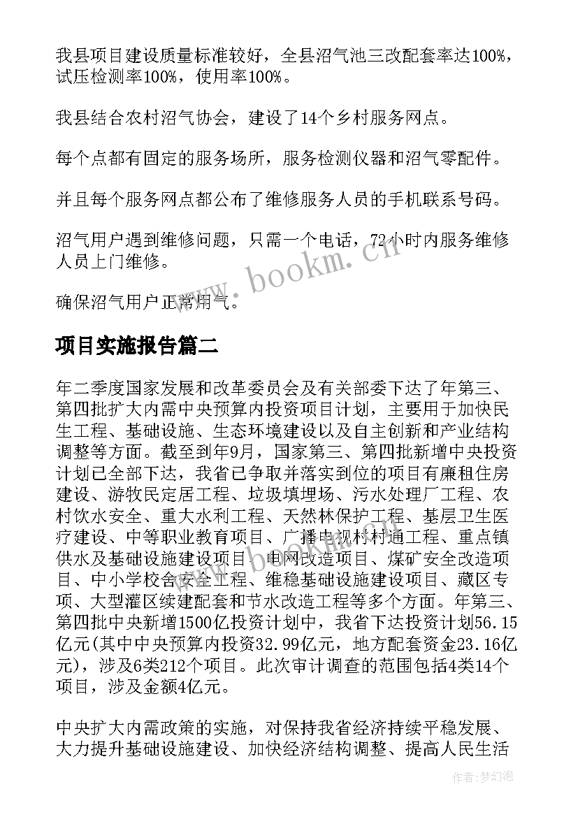 最新项目实施报告 项目实施总结报告(汇总5篇)