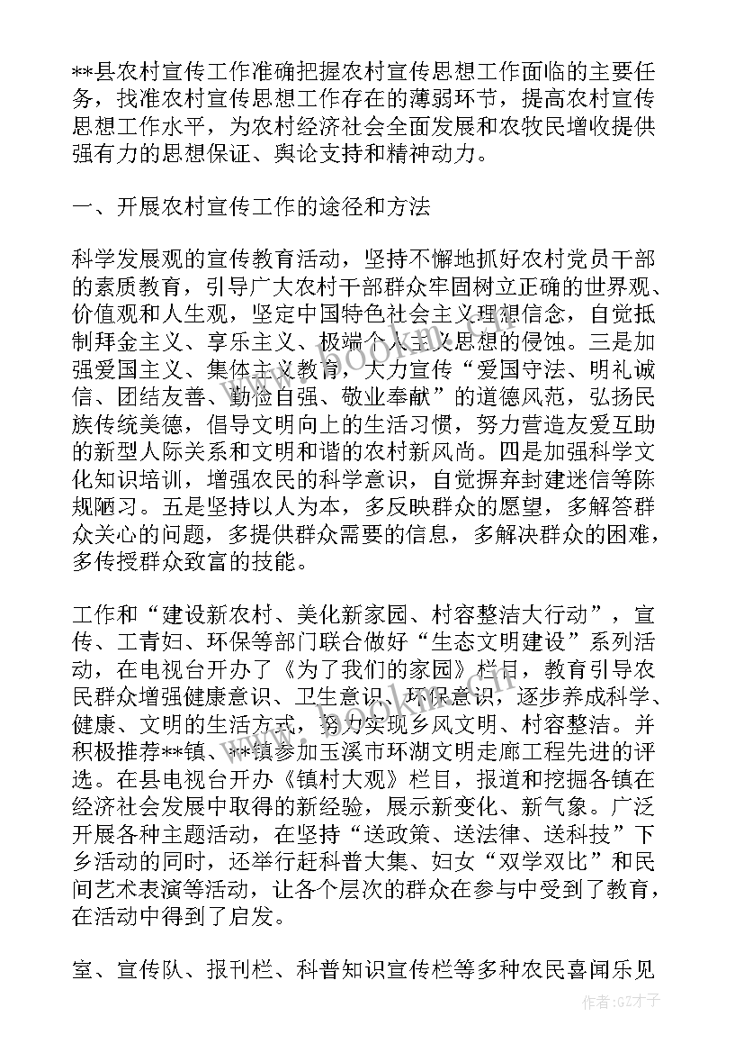 2023年乡镇宣传工作总结(优质5篇)