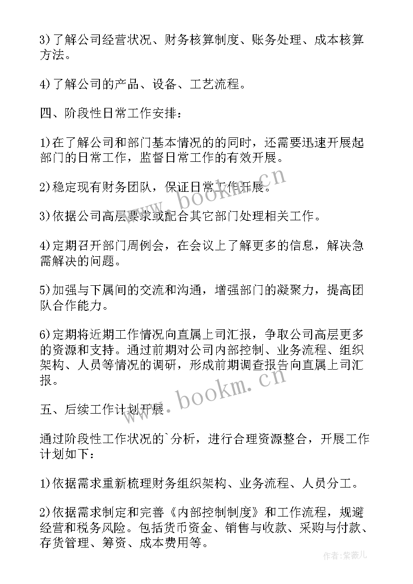 最新财务部长下年工作计划(大全5篇)