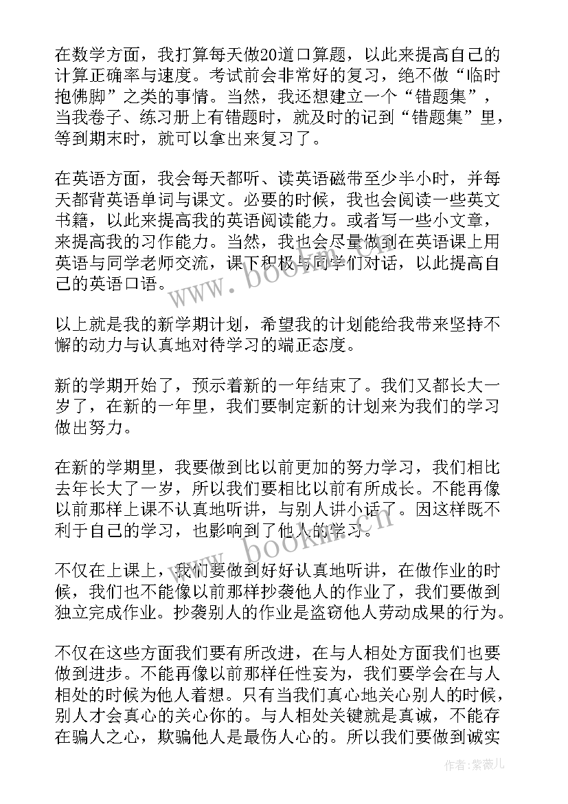 2023年制定学期计划的手抄报画(模板5篇)