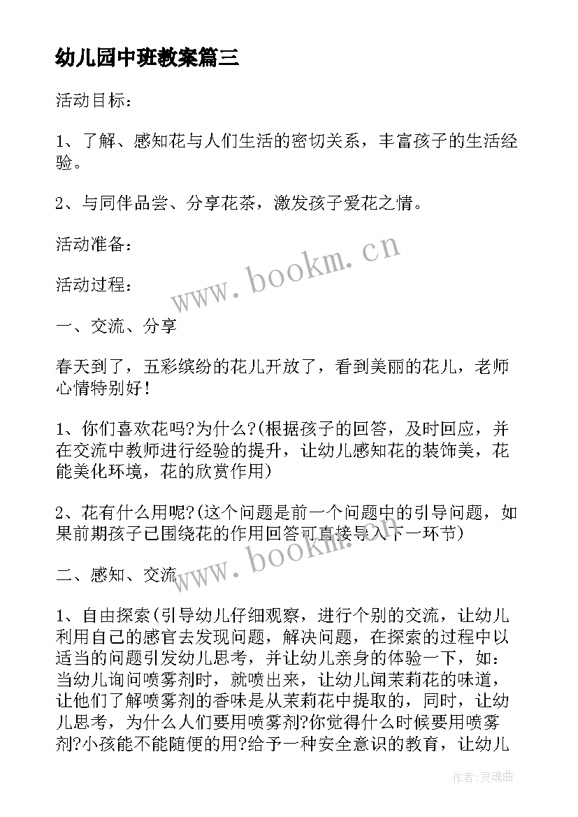 最新幼儿园中班教案(通用5篇)