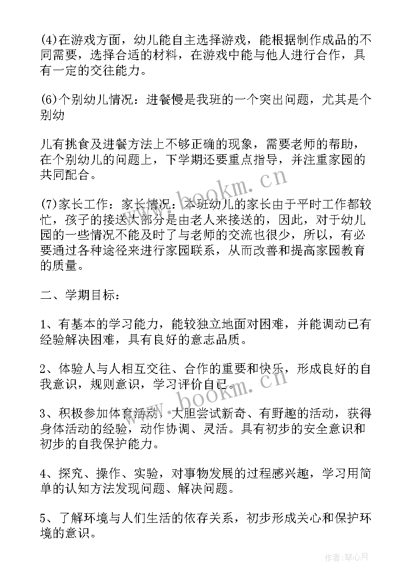 幼儿园大班上半年计划 班级计划幼儿园大班(大全10篇)