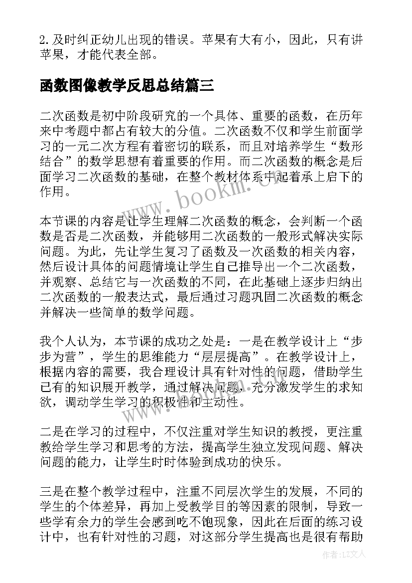 最新函数图像教学反思总结(通用6篇)