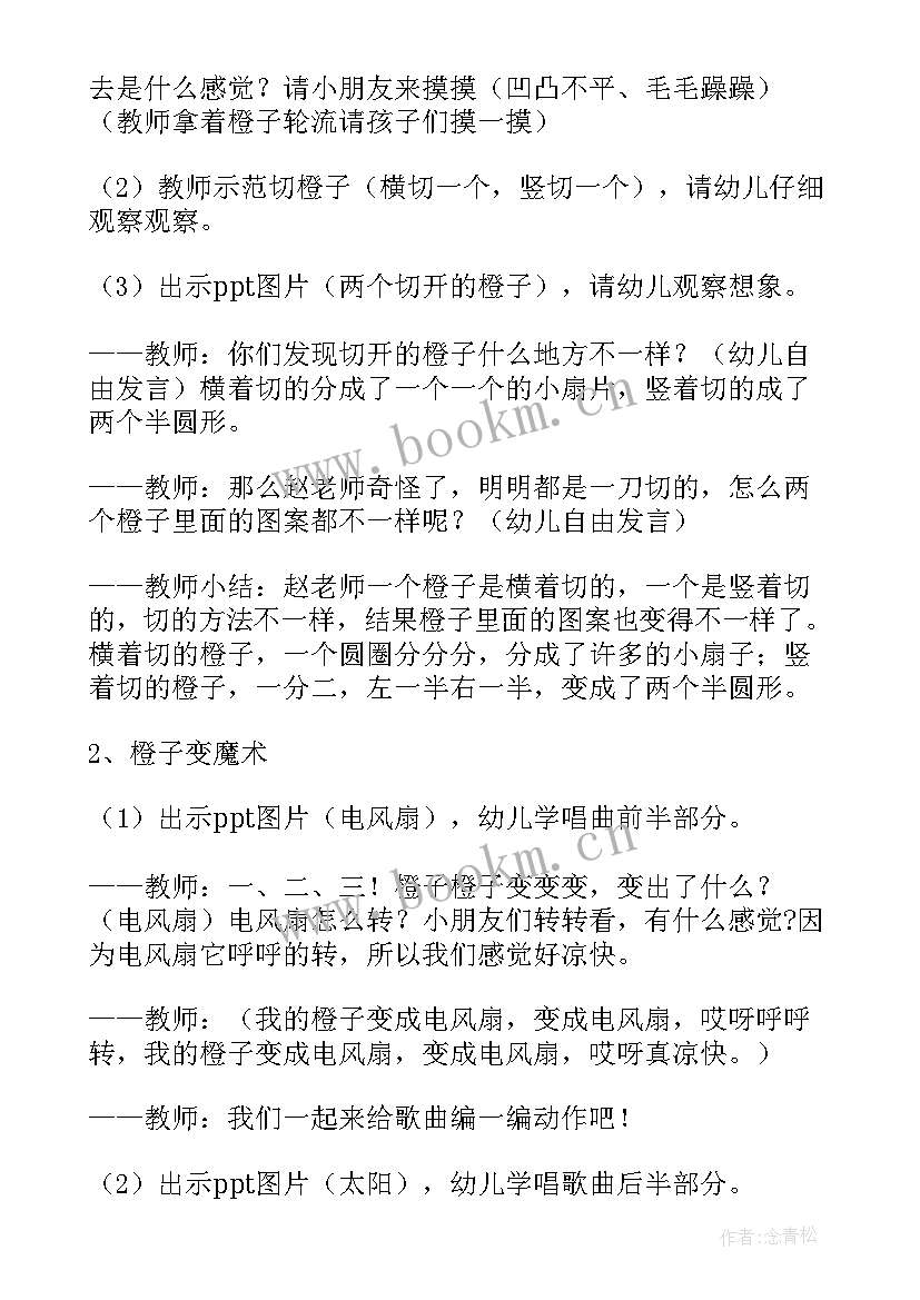 2023年大班橙子变变变教案反思(优质5篇)