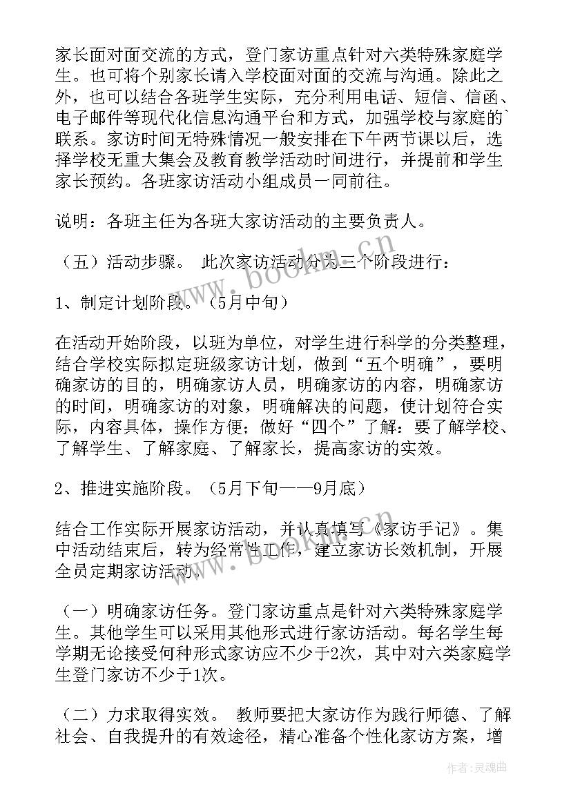 最新寒冬送温暖家访活动 家访活动方案(精选8篇)