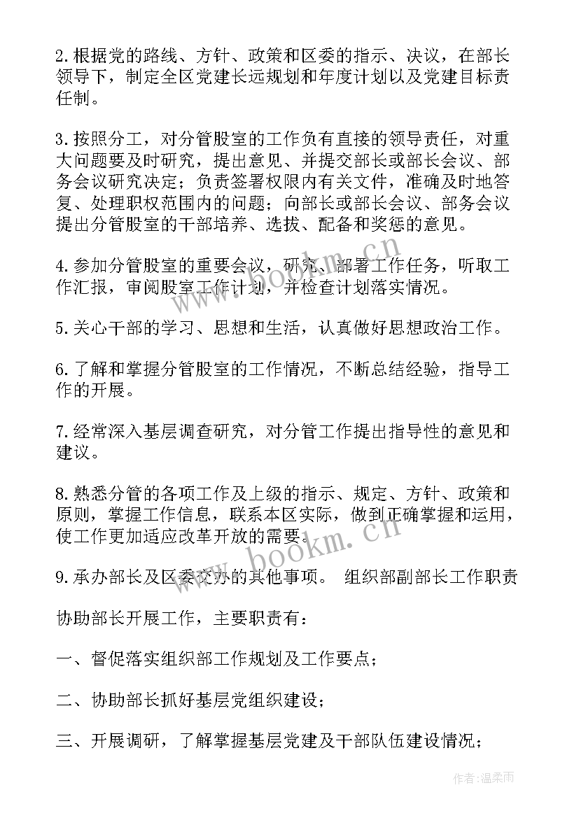 2023年增城区组织部副部长简介 竞选组织部副部长演讲稿(汇总6篇)