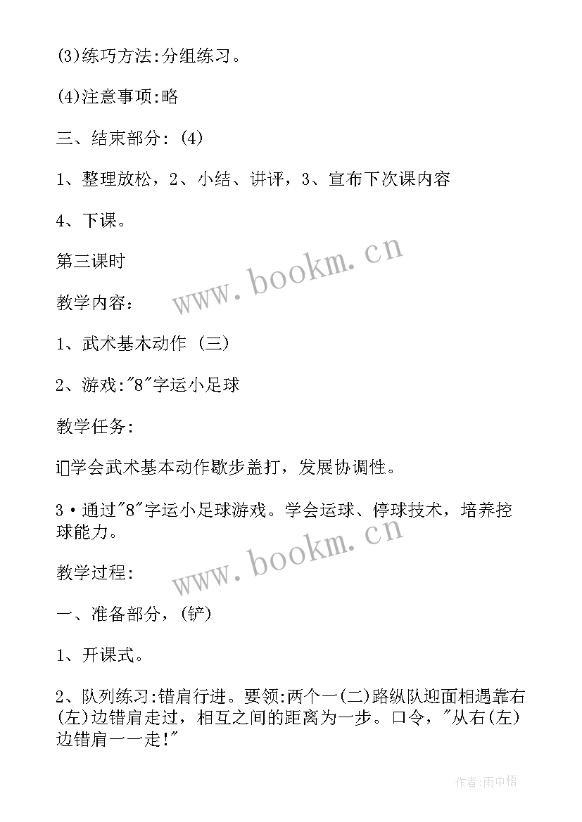 2023年武术教案电子版(通用5篇)