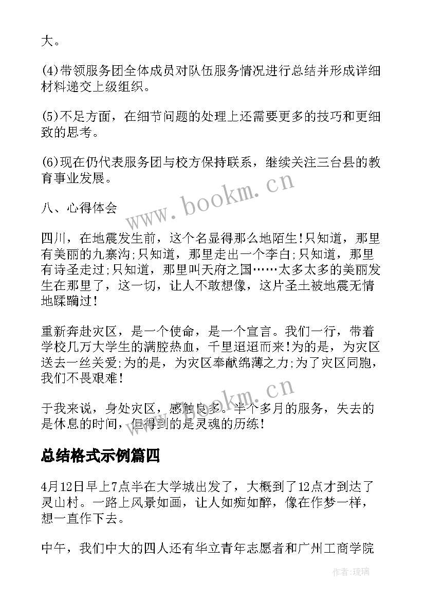 2023年总结格式示例(汇总9篇)