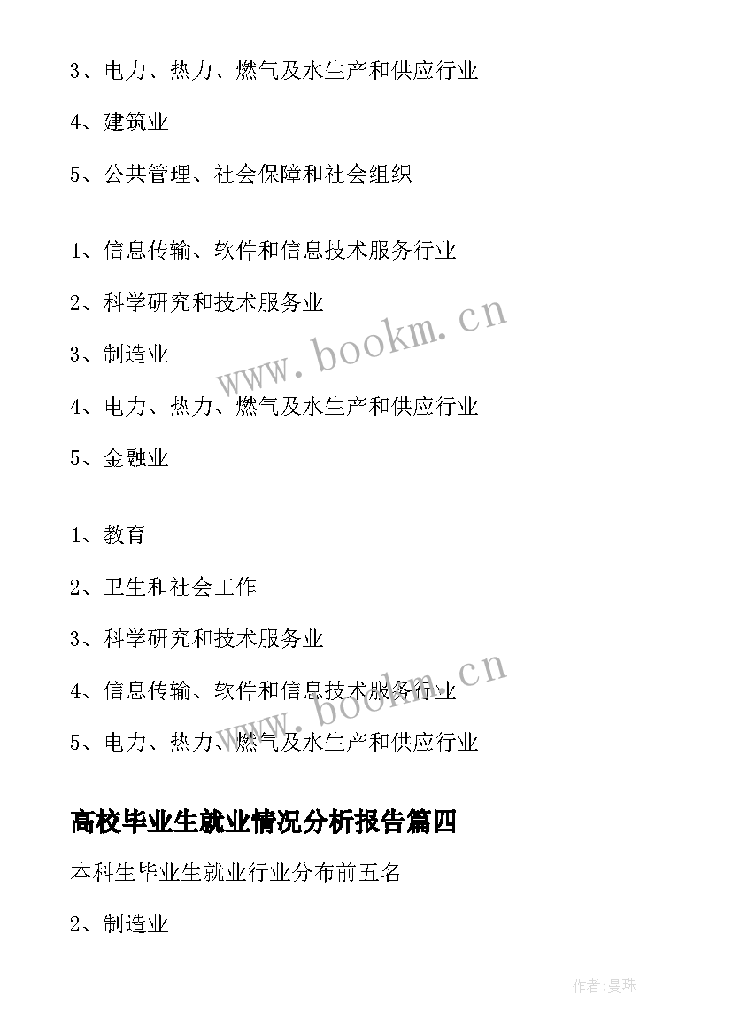 高校毕业生就业情况分析报告(优质5篇)