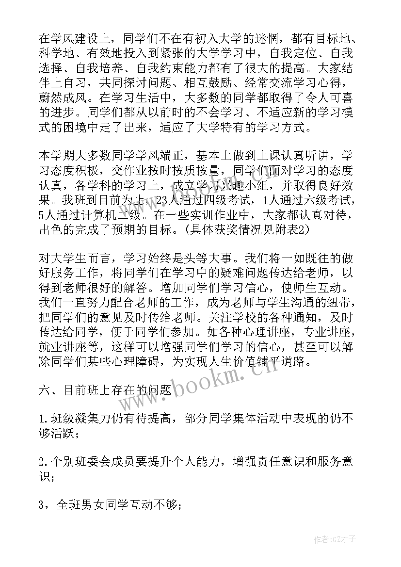 2023年大学班级工作月度总结(优秀5篇)