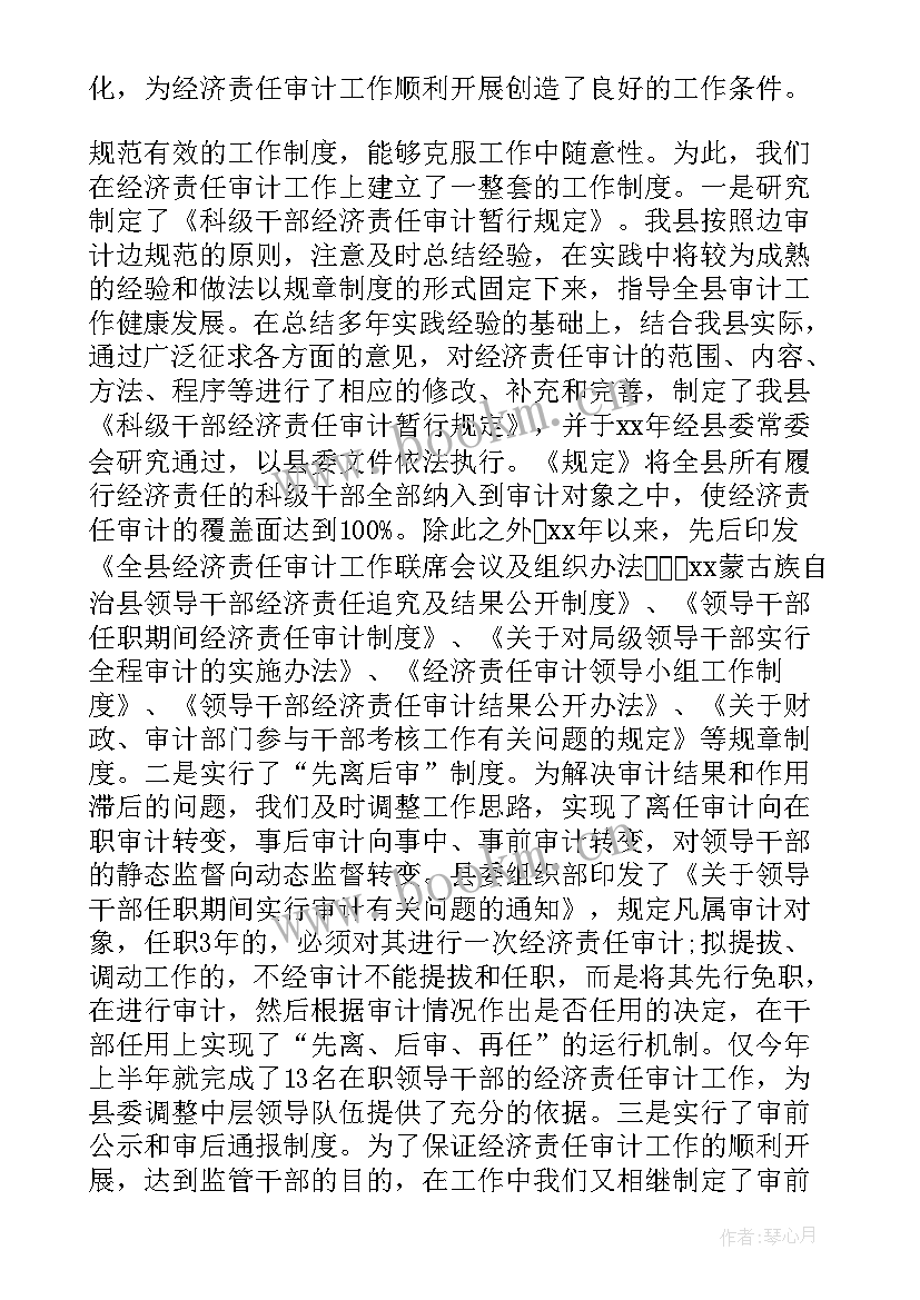 公安领导经济责任审计述职报告 领导干部经济责任审计述职报告(实用5篇)