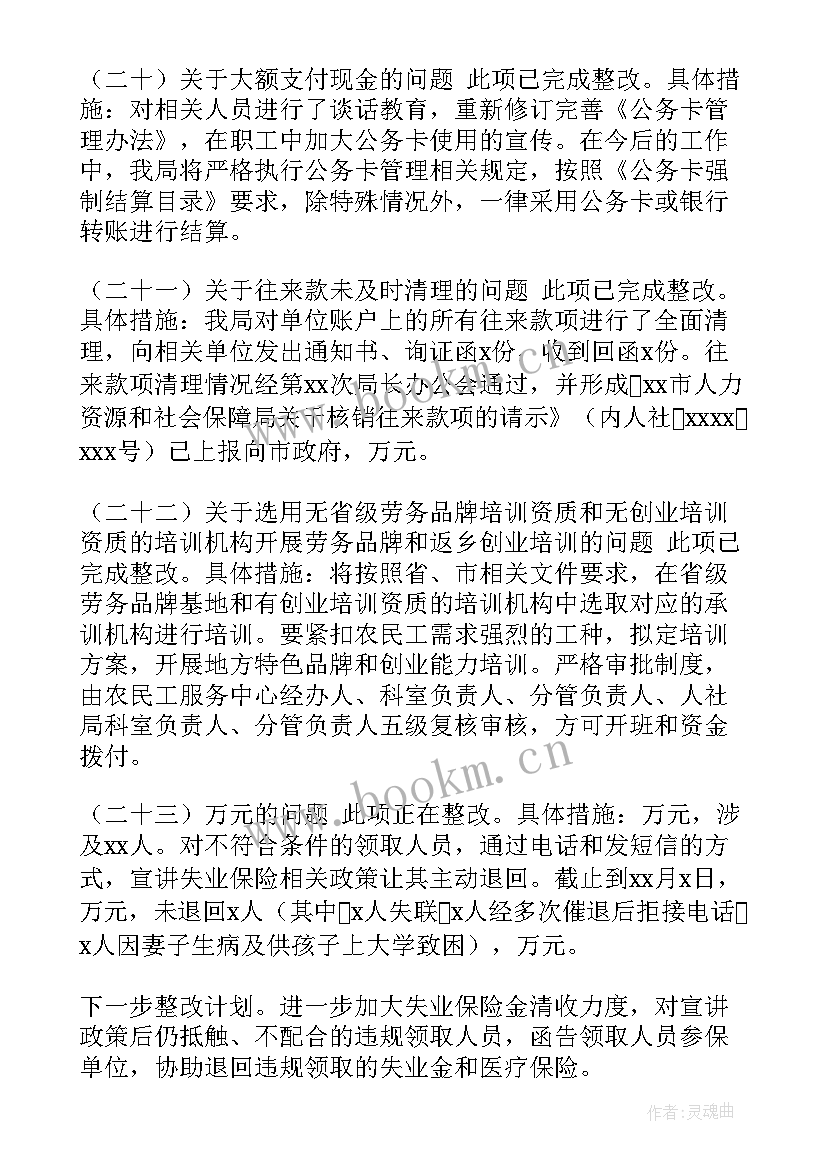 2023年审计问题自查整改报告(通用10篇)