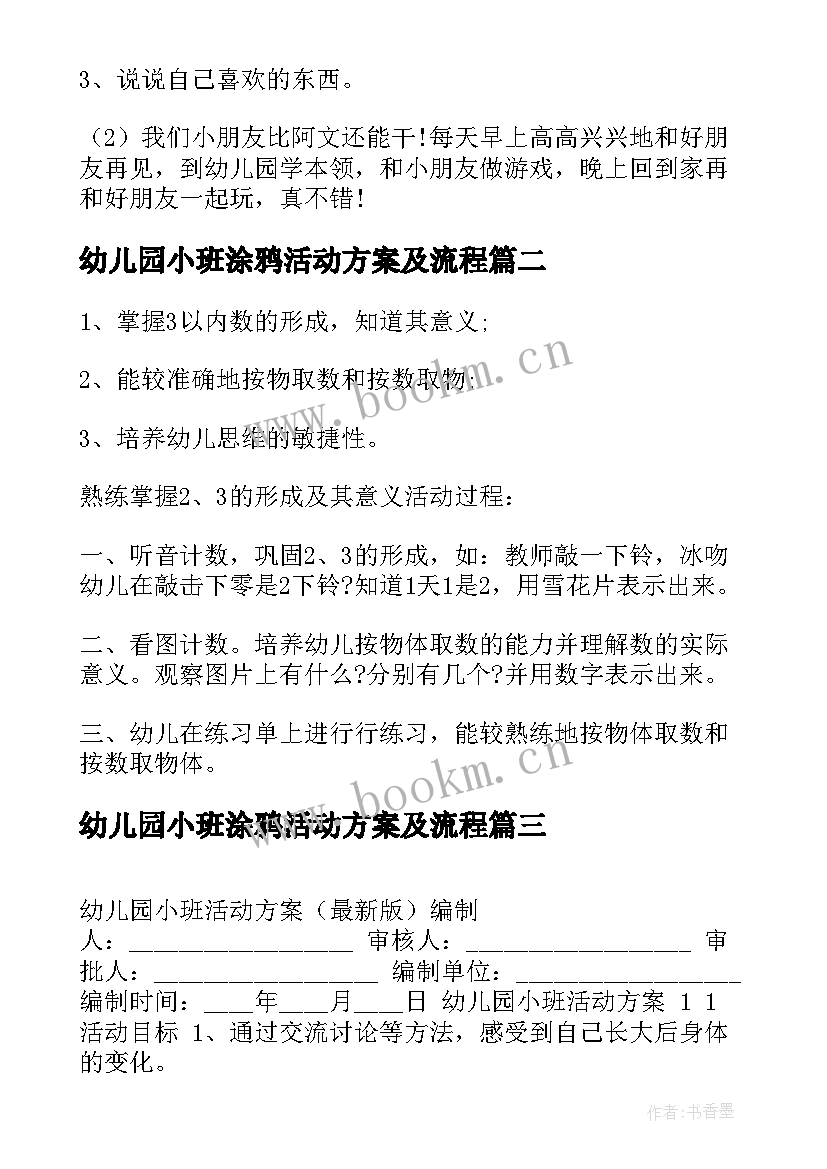 最新幼儿园小班涂鸦活动方案及流程(大全10篇)