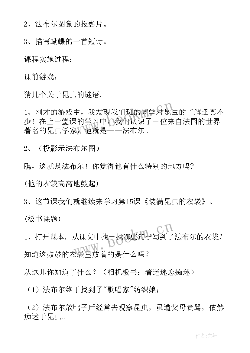 昆虫保护宣传画教学反思 装满昆虫的衣袋教学反思(优秀5篇)