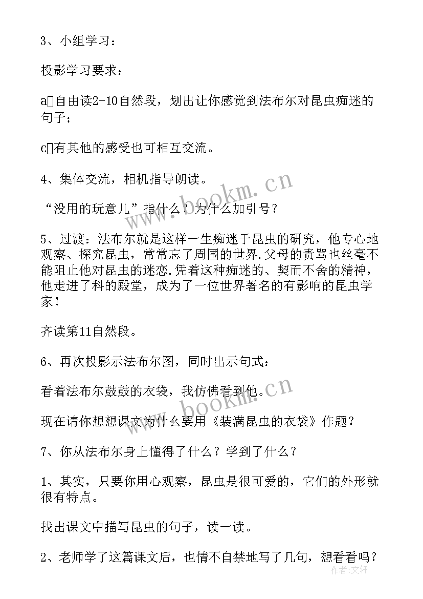 昆虫保护宣传画教学反思 装满昆虫的衣袋教学反思(优秀5篇)