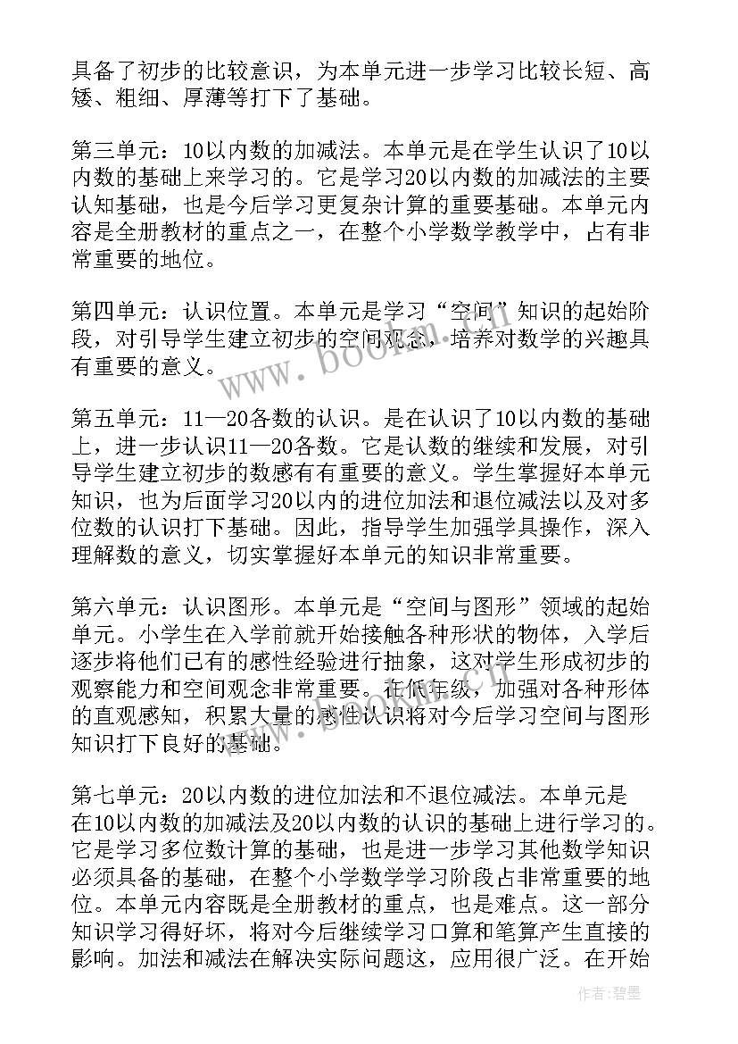 2023年小六苏教版数学教案 苏教版一年级数学教学计划(模板7篇)