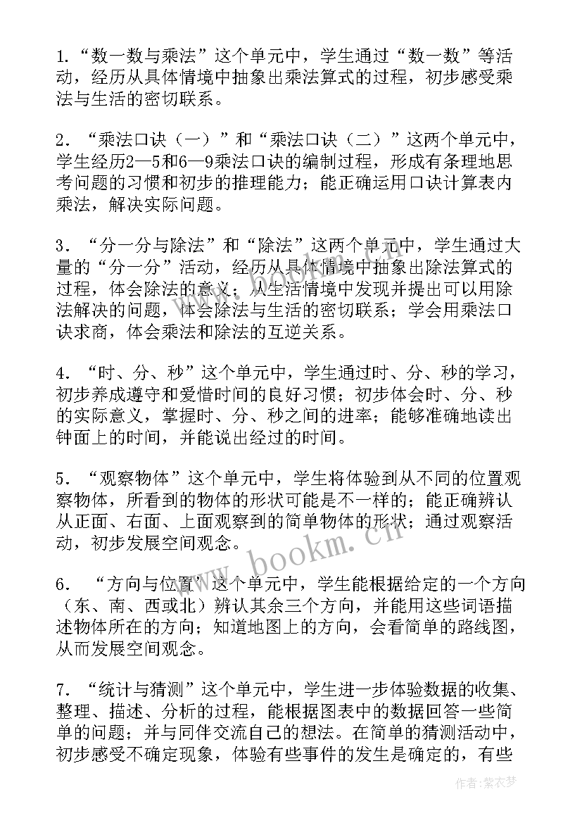 二年级四班数学教学计划 二年级数学教学计划(模板10篇)