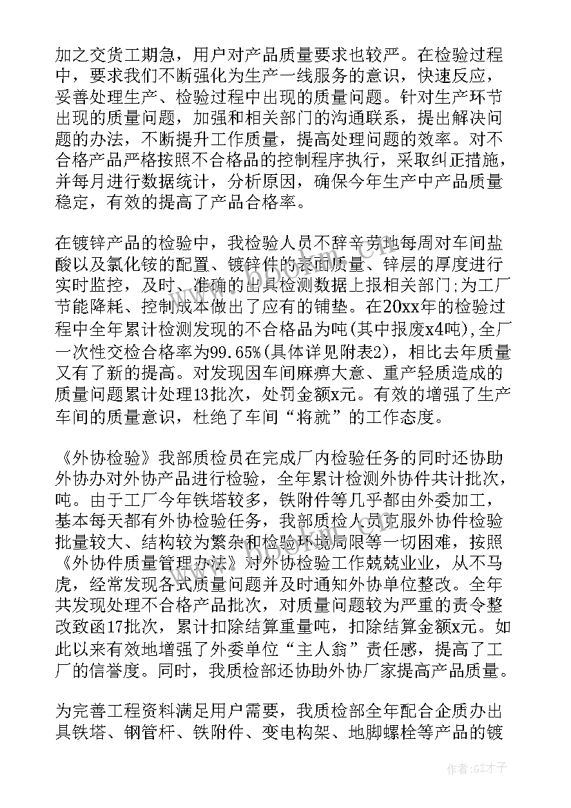 最新质检员年度总结报告 质检年终总结(精选5篇)