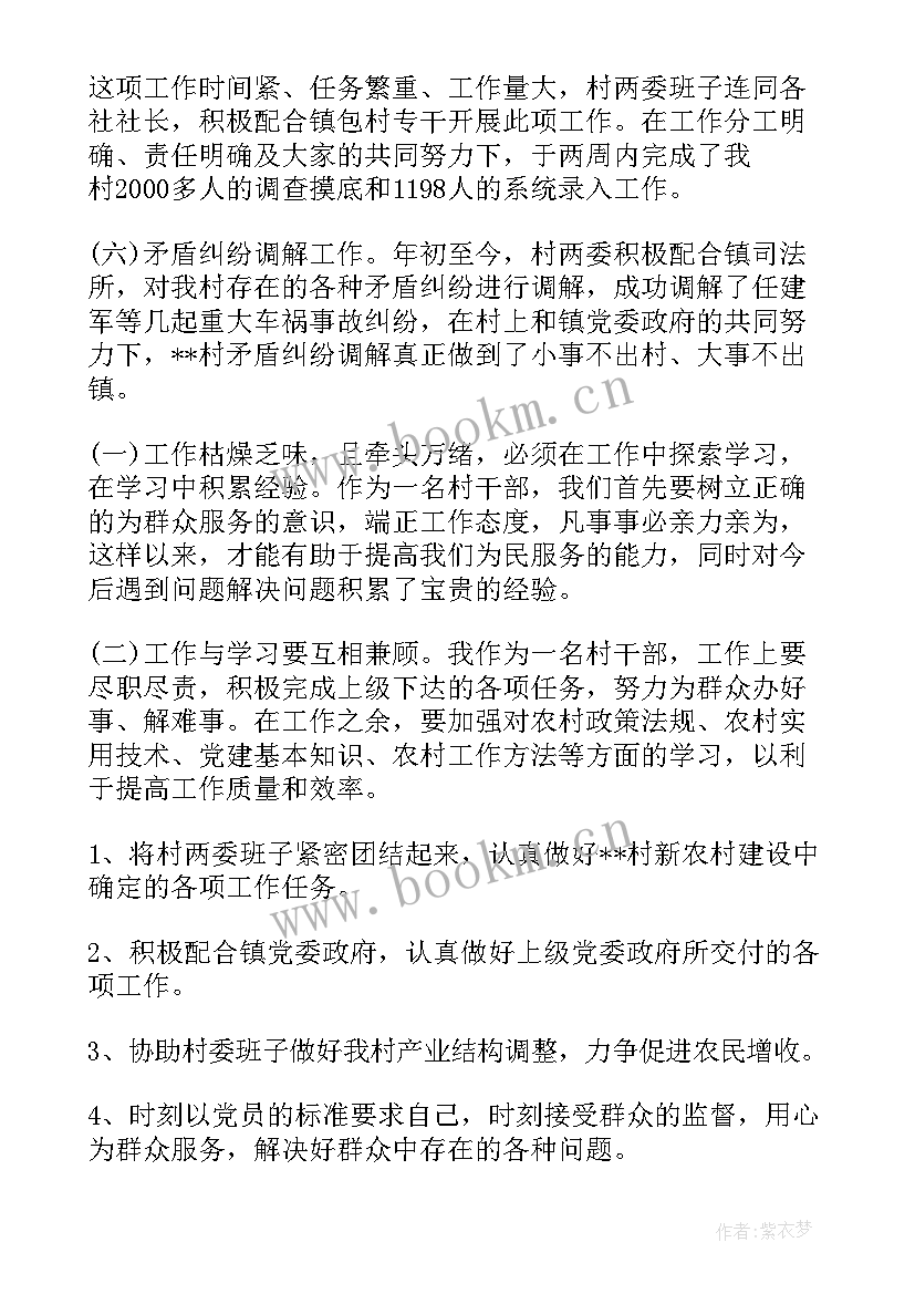 村副主任总结报告(精选5篇)