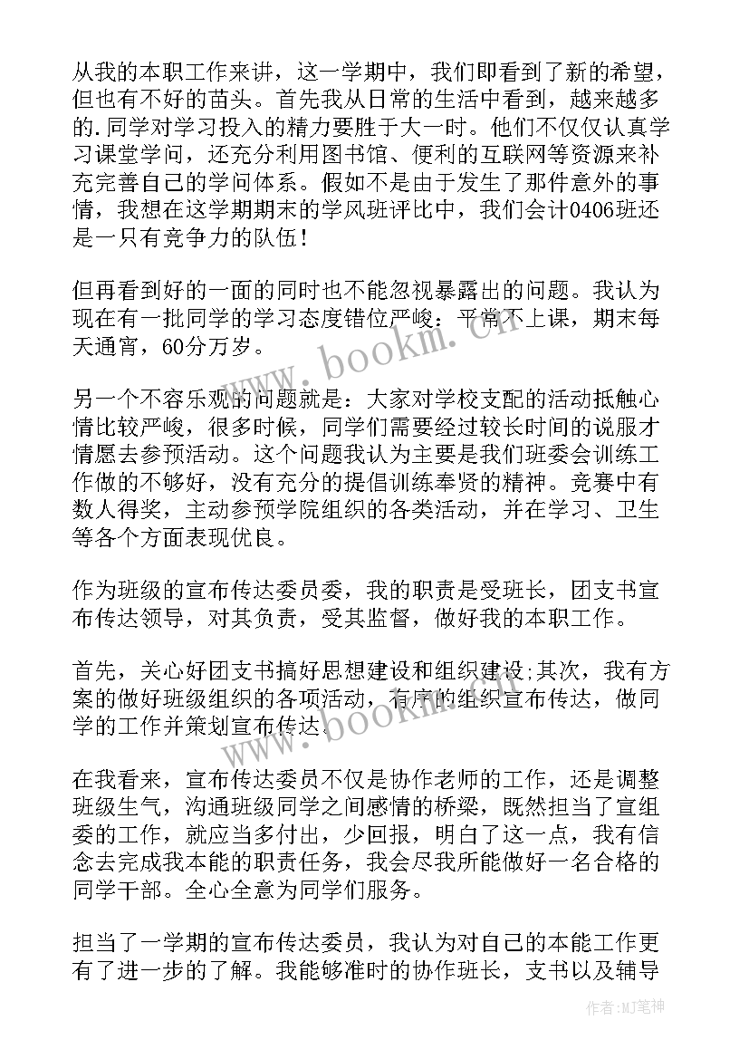 最新学校支部宣传委员的工作总结 宣传委员年度工作总结(优质5篇)