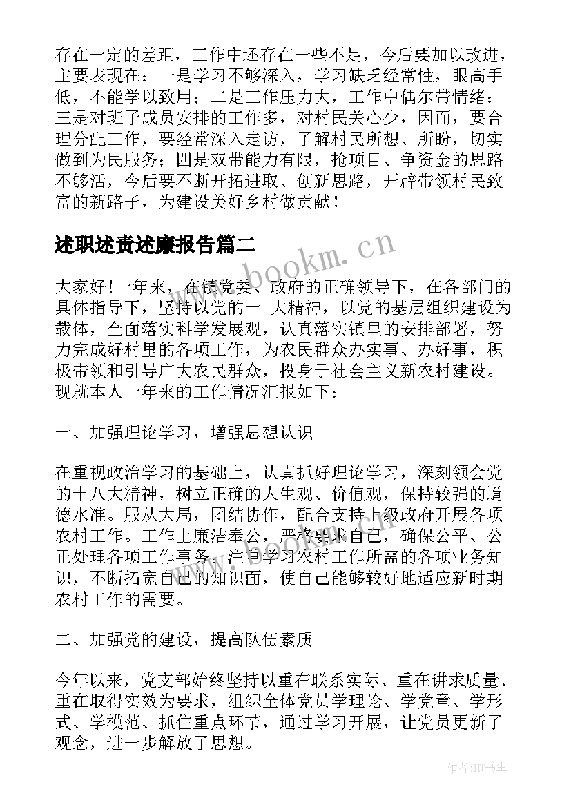 最新述职述责述廉报告 述廉述职报告完整版(实用8篇)