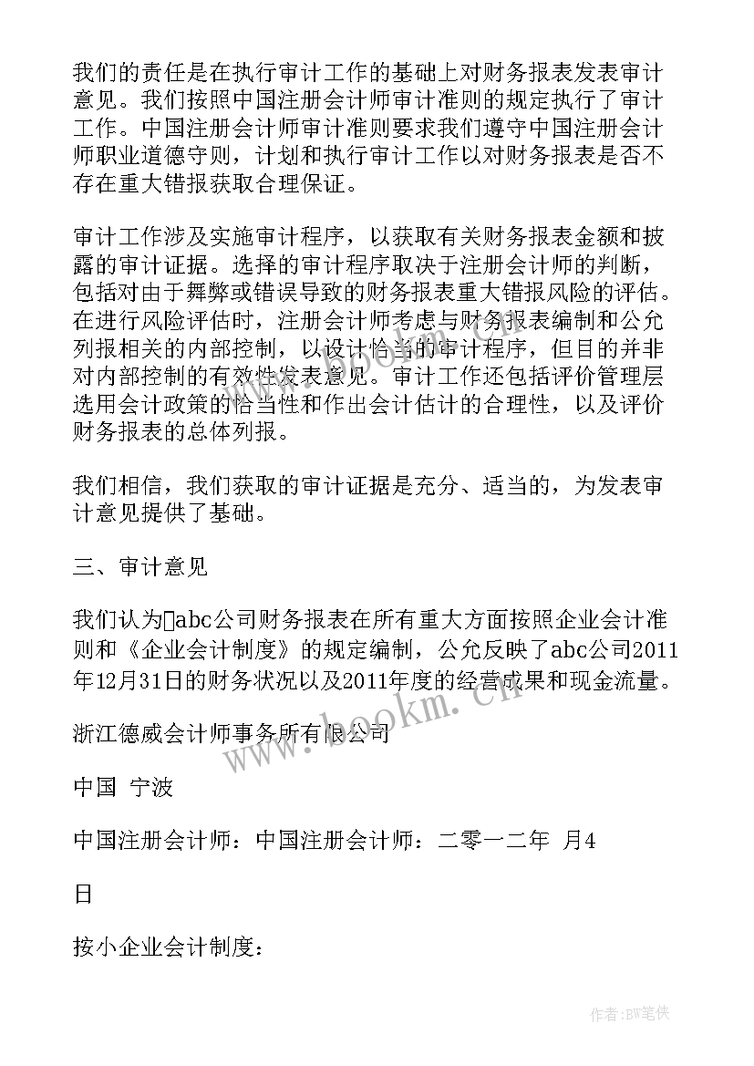 2023年审计报告与审计意见的关系(实用8篇)