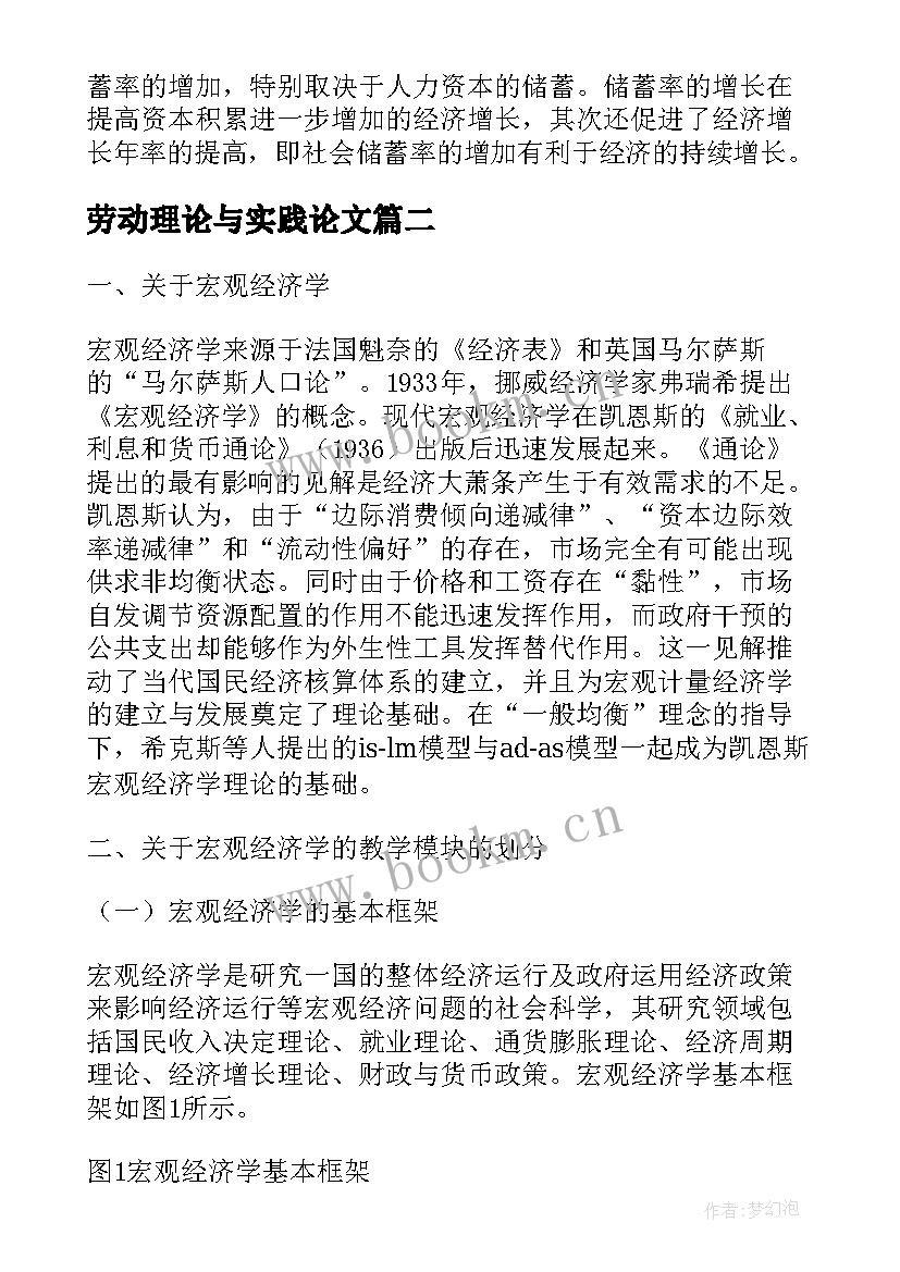 最新劳动理论与实践论文(通用5篇)