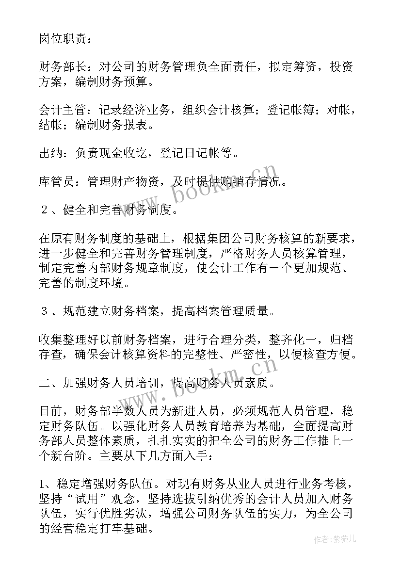 最新公司财务年度规划(优质6篇)