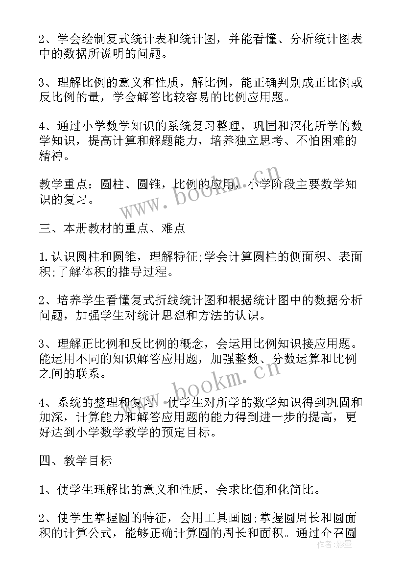 最新苏教版级数学教学计划 小学六年级数学教学计划(优质7篇)