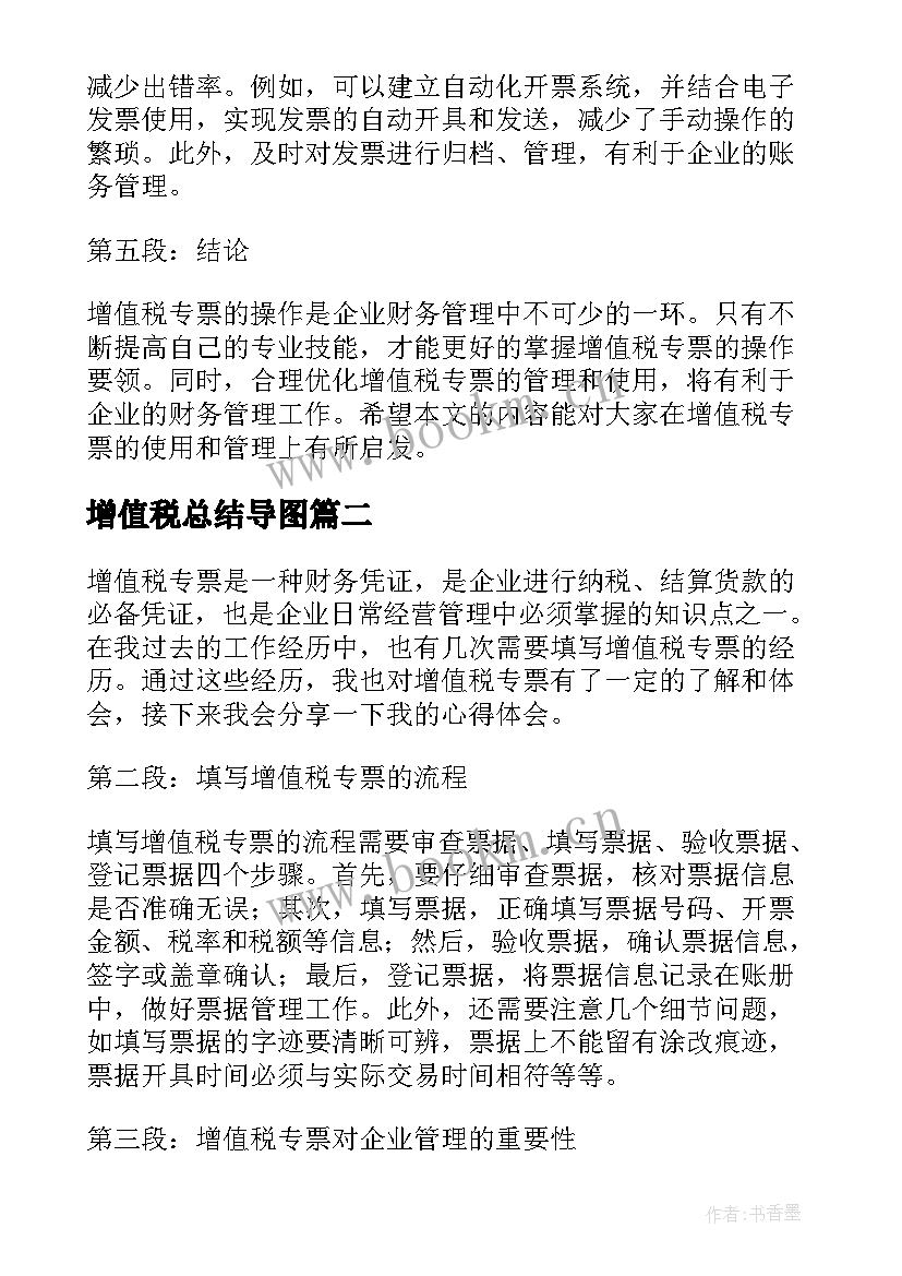 增值税总结导图(模板7篇)