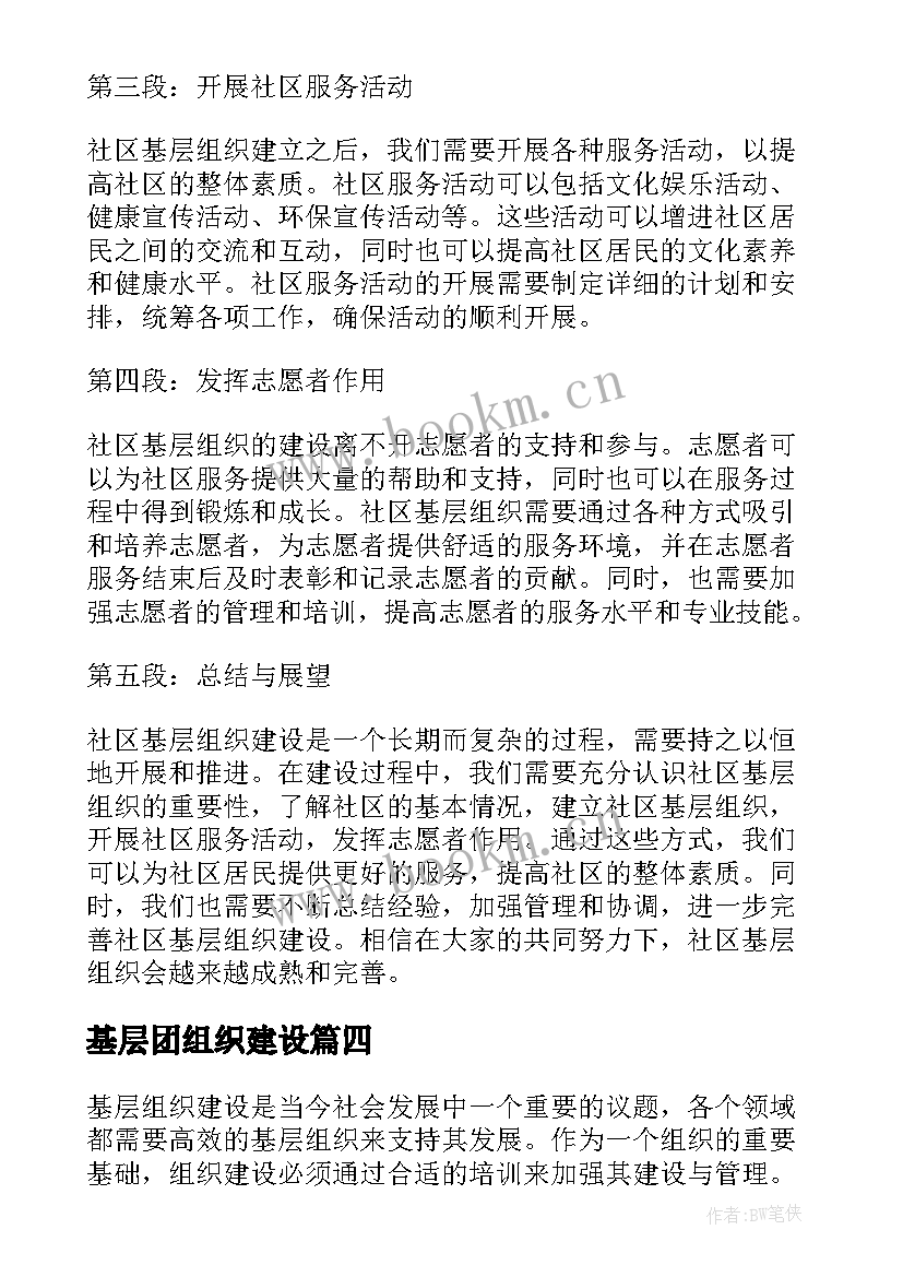 2023年基层团组织建设 基层组织建设培训心得体会(精选8篇)