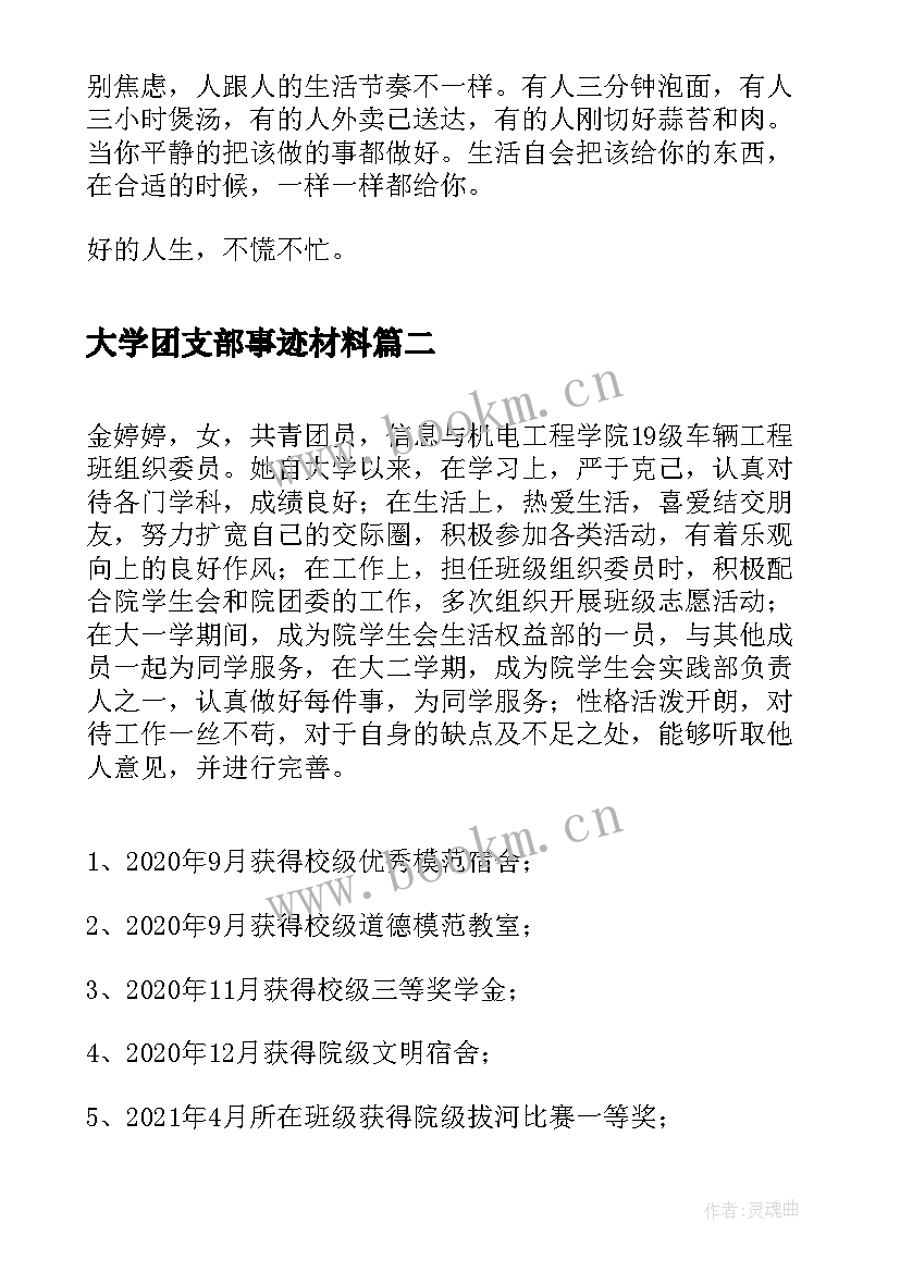 最新大学团支部事迹材料 大学生团干部申报事迹材料(模板5篇)