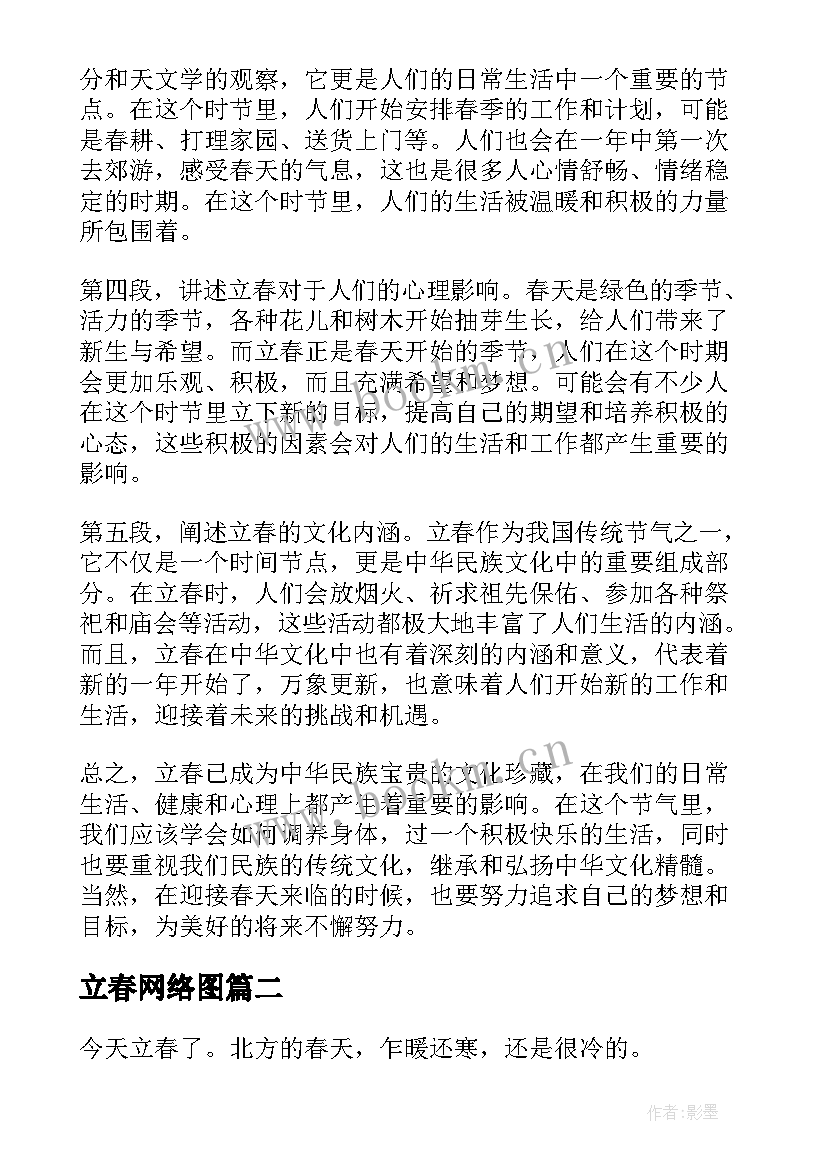 立春网络图 立春气节心得体会(优秀5篇)