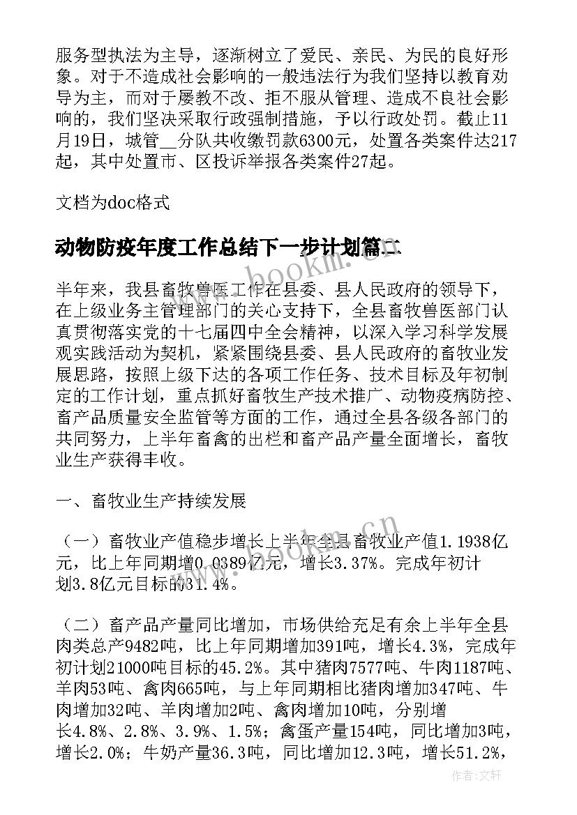 2023年动物防疫年度工作总结下一步计划 社区动物防疫员个人工作总结(通用5篇)