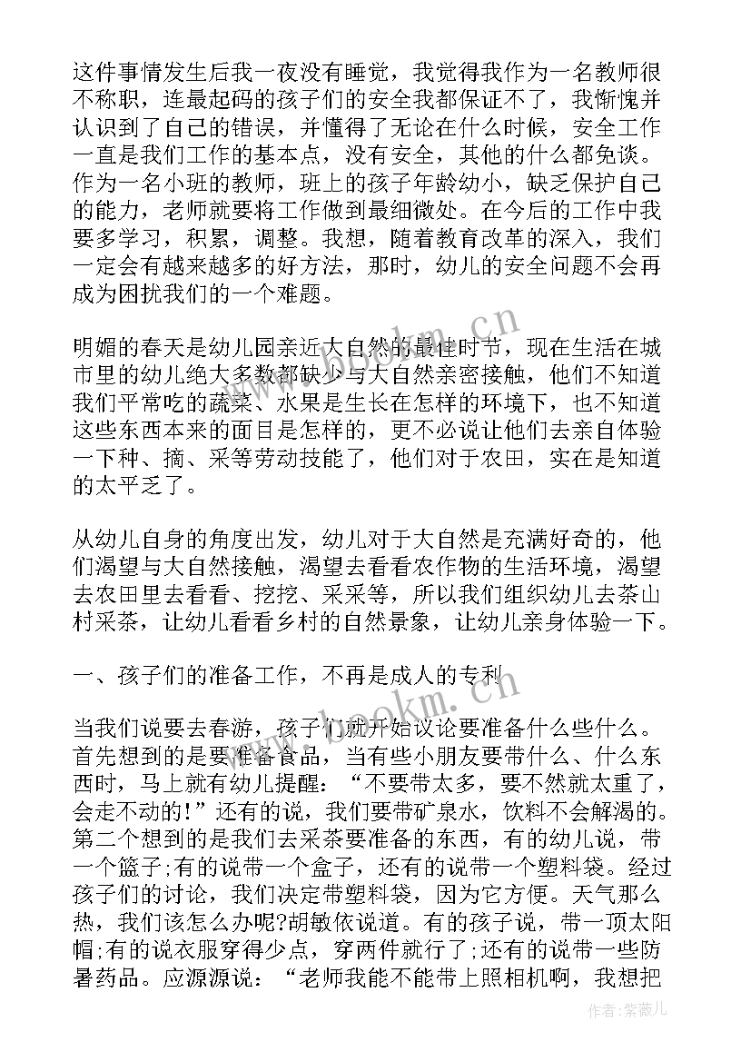 春游反思幼儿园中班 幼儿园春游总结反思(通用8篇)