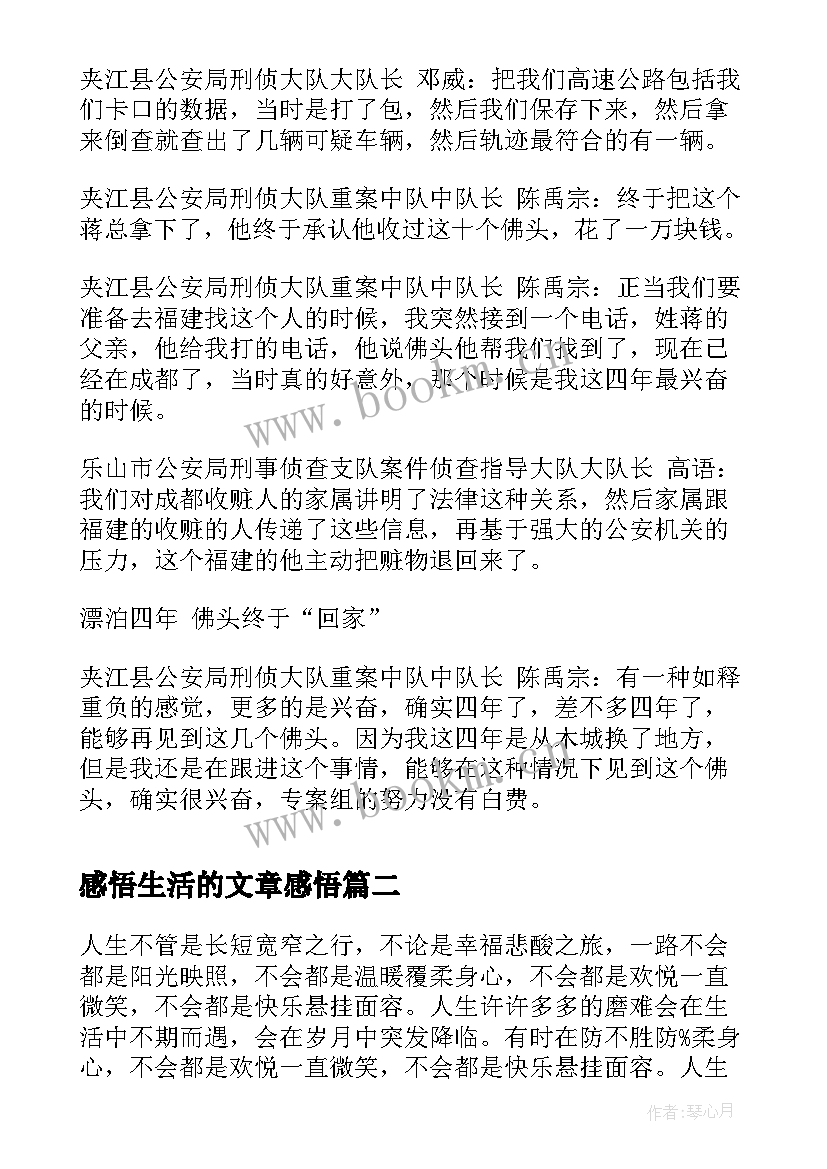 2023年感悟生活的文章感悟 年终个人生活感悟工作中感悟生活的文章(汇总5篇)