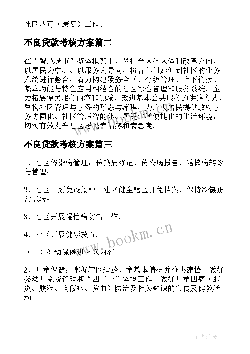 2023年不良贷款考核方案(实用5篇)