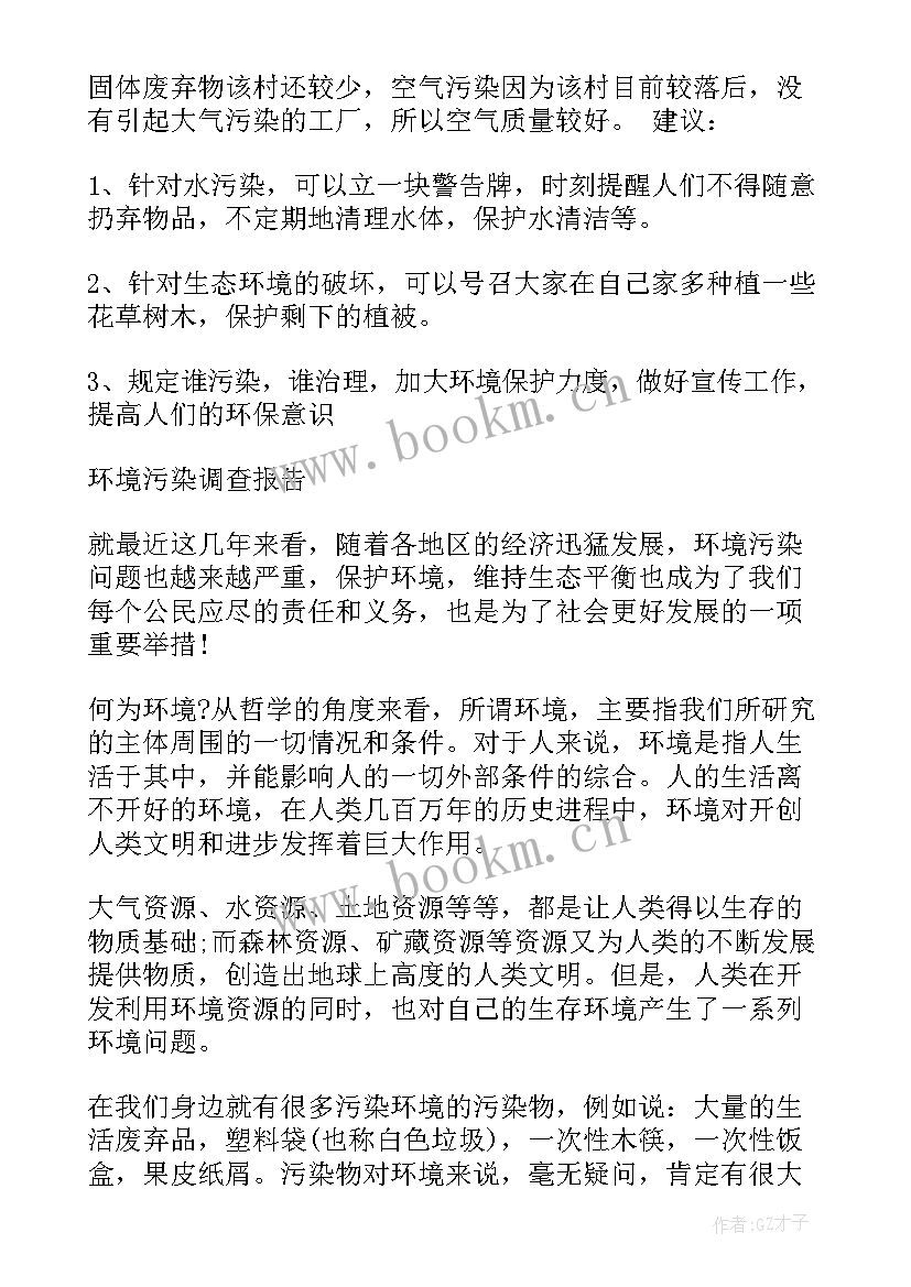 2023年农村环境报告 农村环境调查报告(精选6篇)