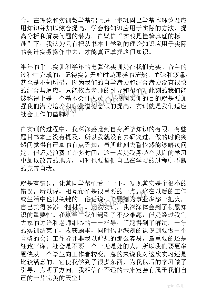 2023年会计电算化实训总结报告大学生(大全5篇)