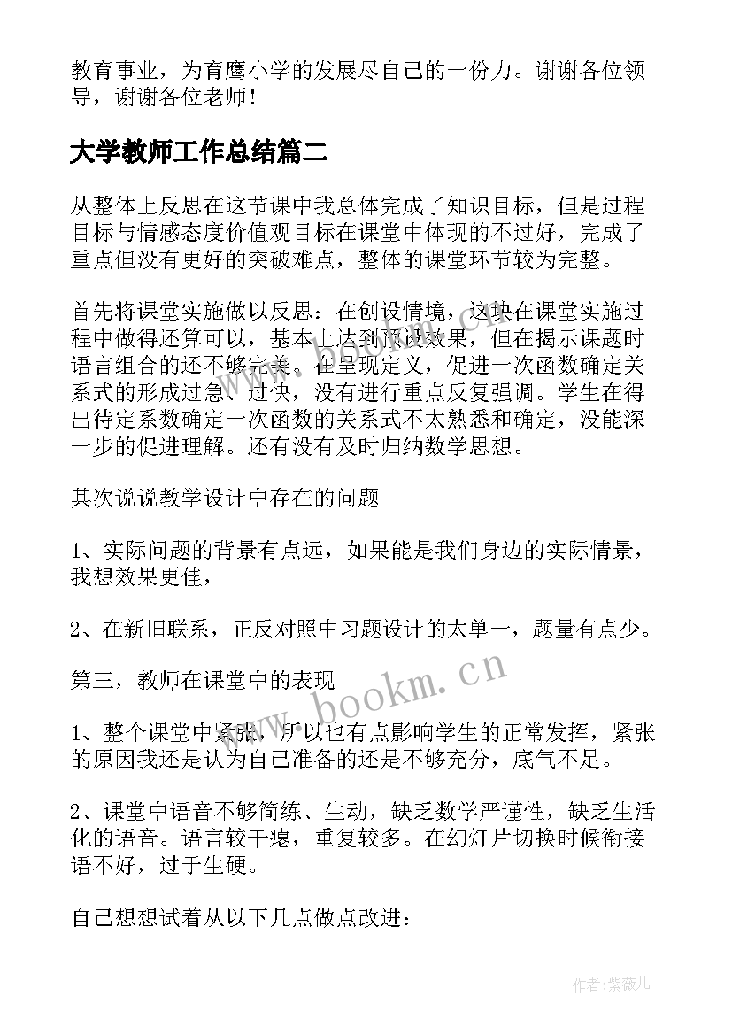 2023年大学教师工作总结 大学新教师工作总结(汇总9篇)