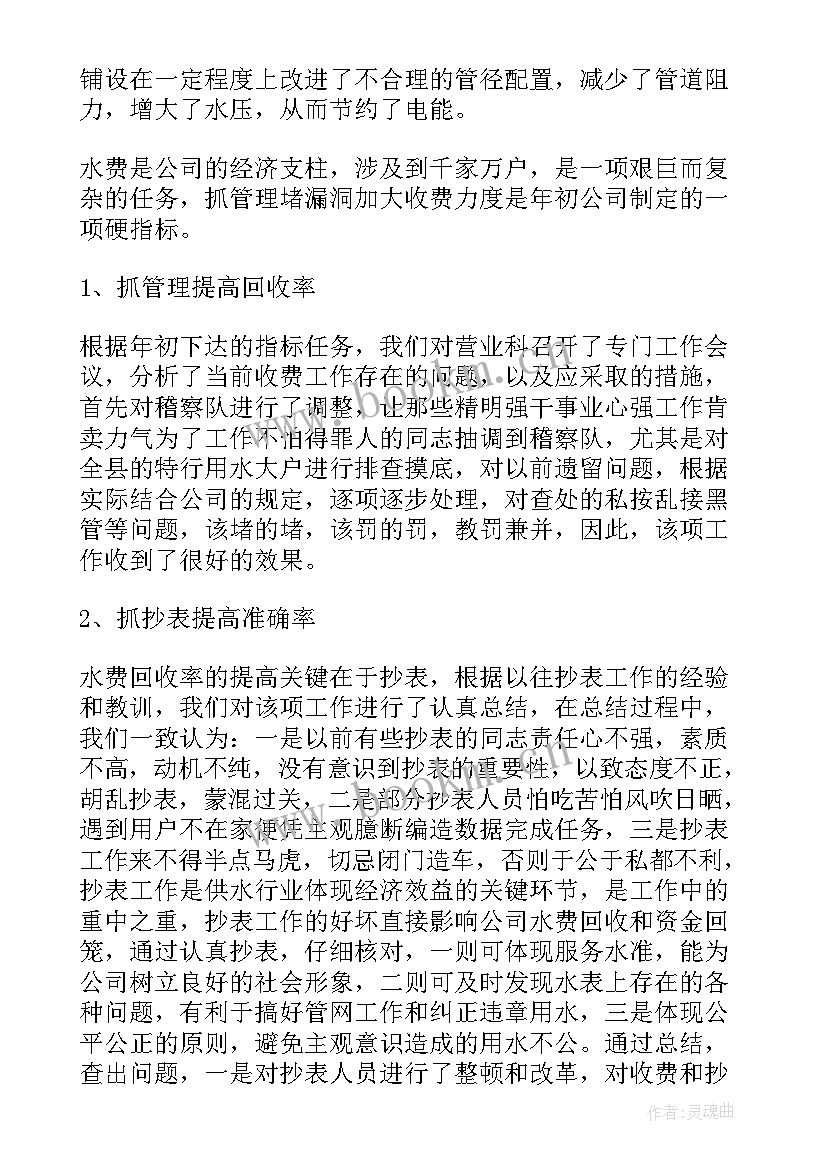 水厂个人工作总结 水厂工作总结(大全6篇)