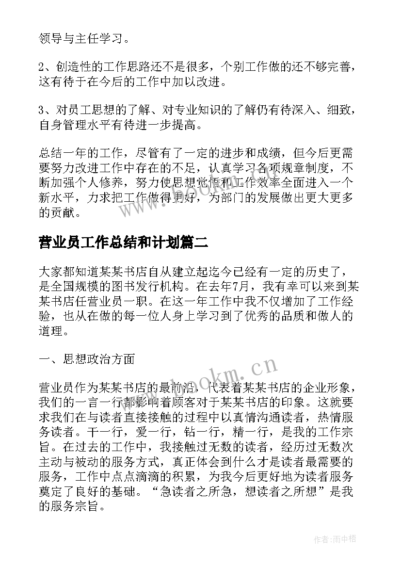 2023年营业员工作总结和计划 营业员实习工作总结营业员工作总结(通用9篇)