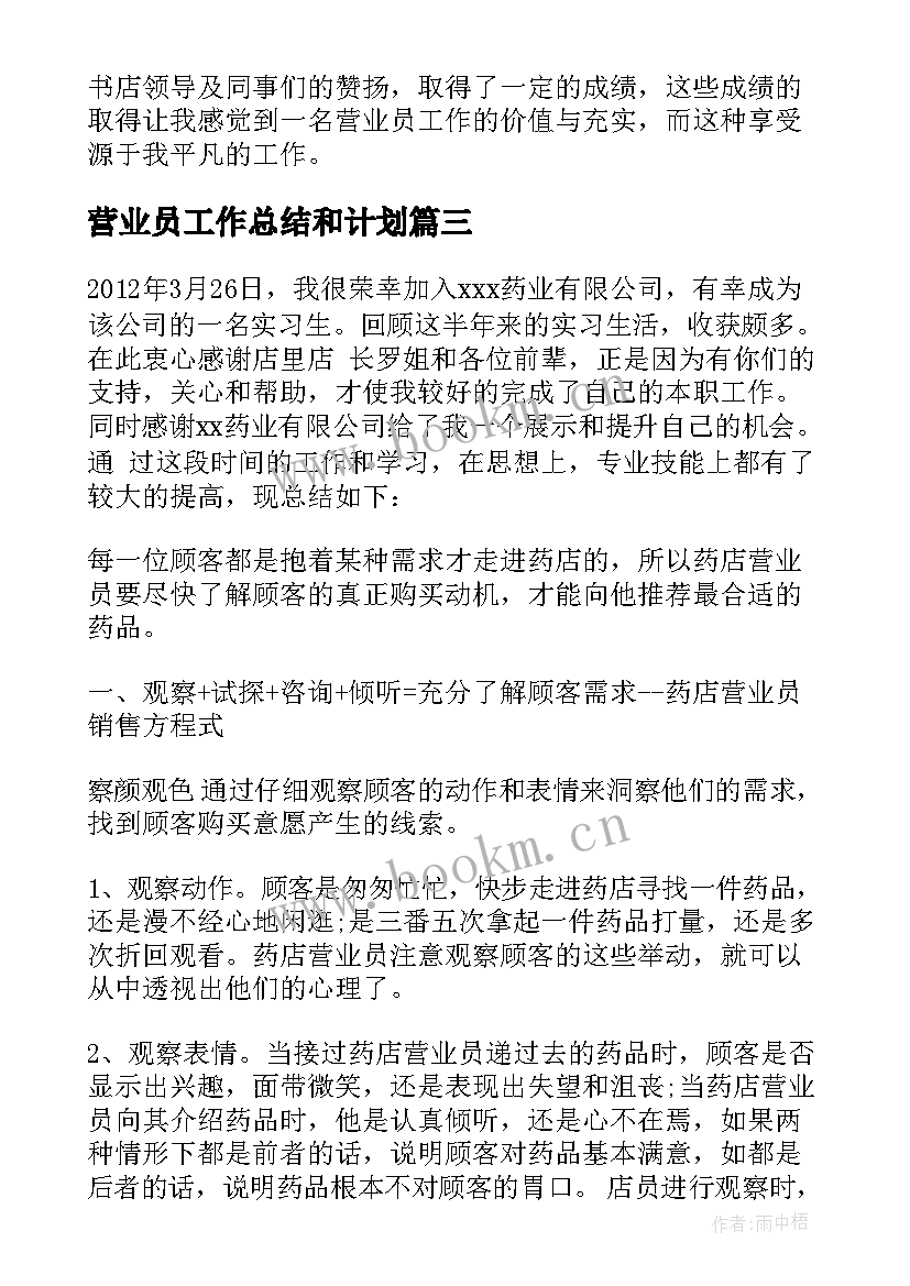 2023年营业员工作总结和计划 营业员实习工作总结营业员工作总结(通用9篇)