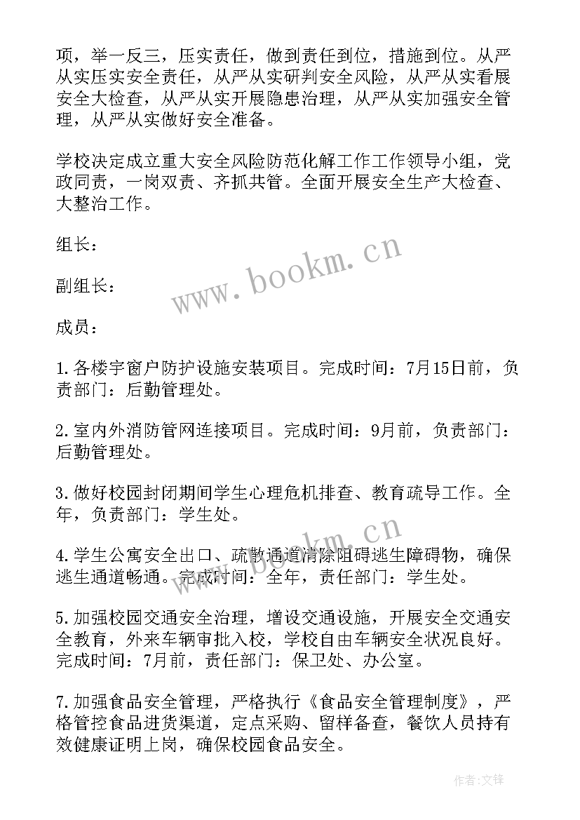 最新风险点管控措施包括哪几方面 学校重大风险管控措施方案(优秀6篇)