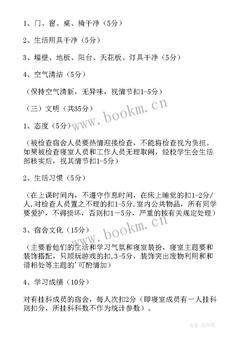 员工宿舍评比奖励方案(汇总5篇)