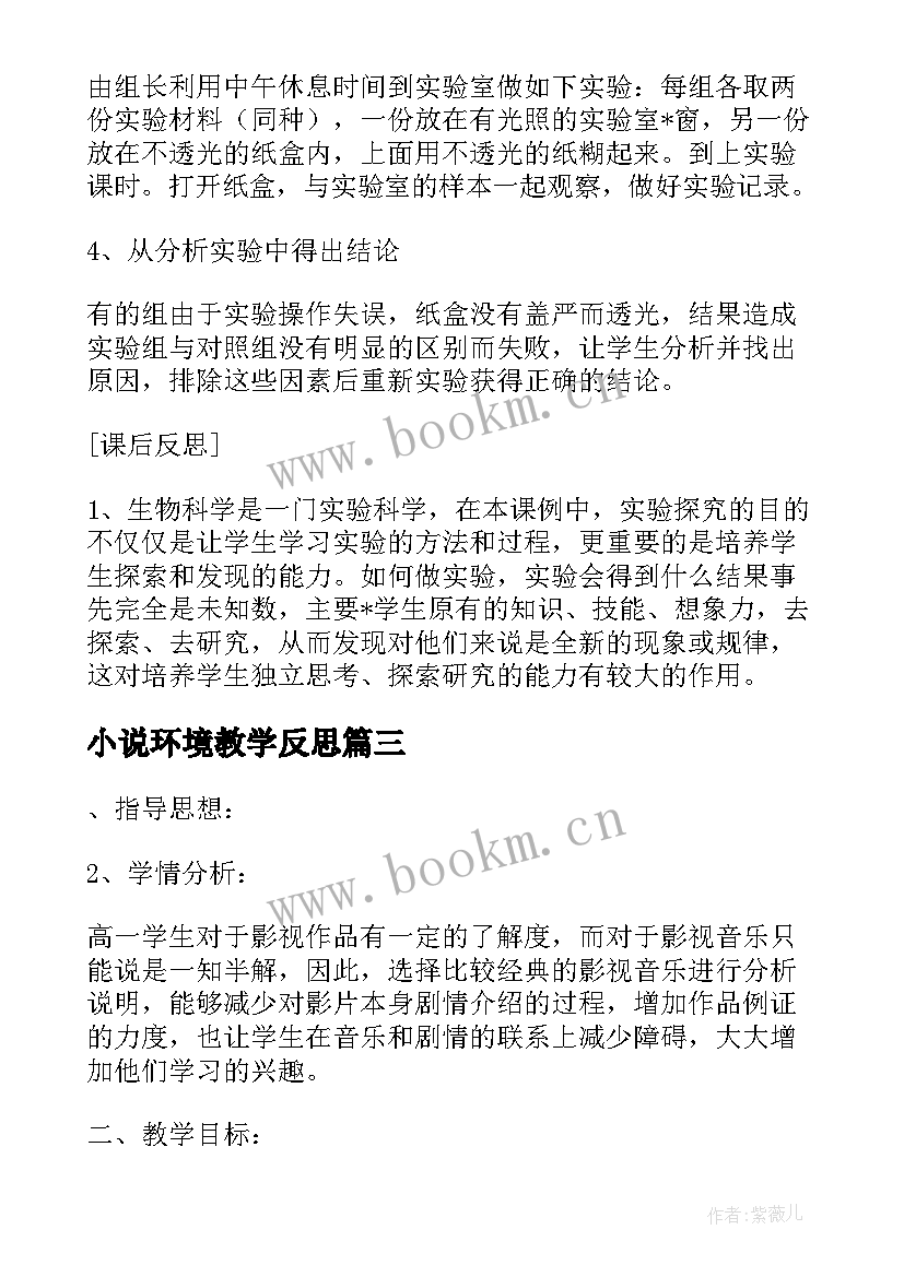 最新小说环境教学反思 探究杠杆的平衡条件教学反思(实用8篇)