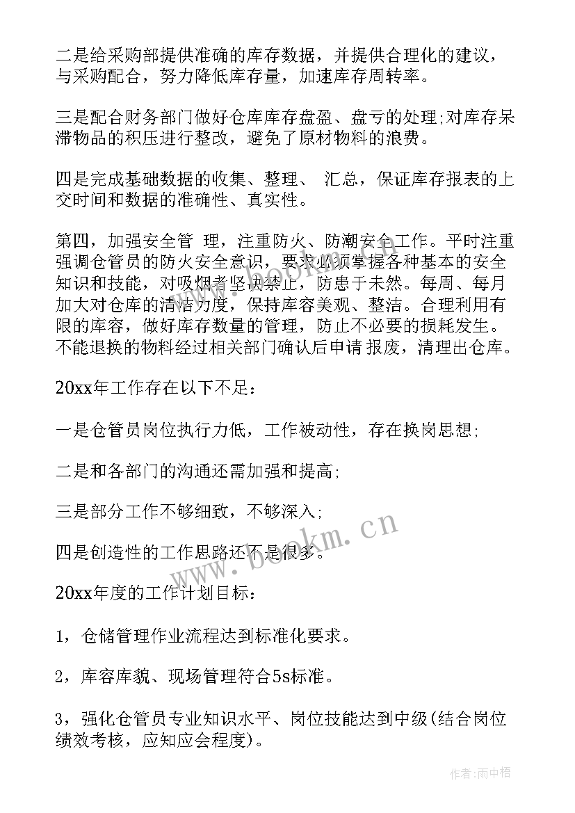 最新仓管员年终总结好(模板6篇)